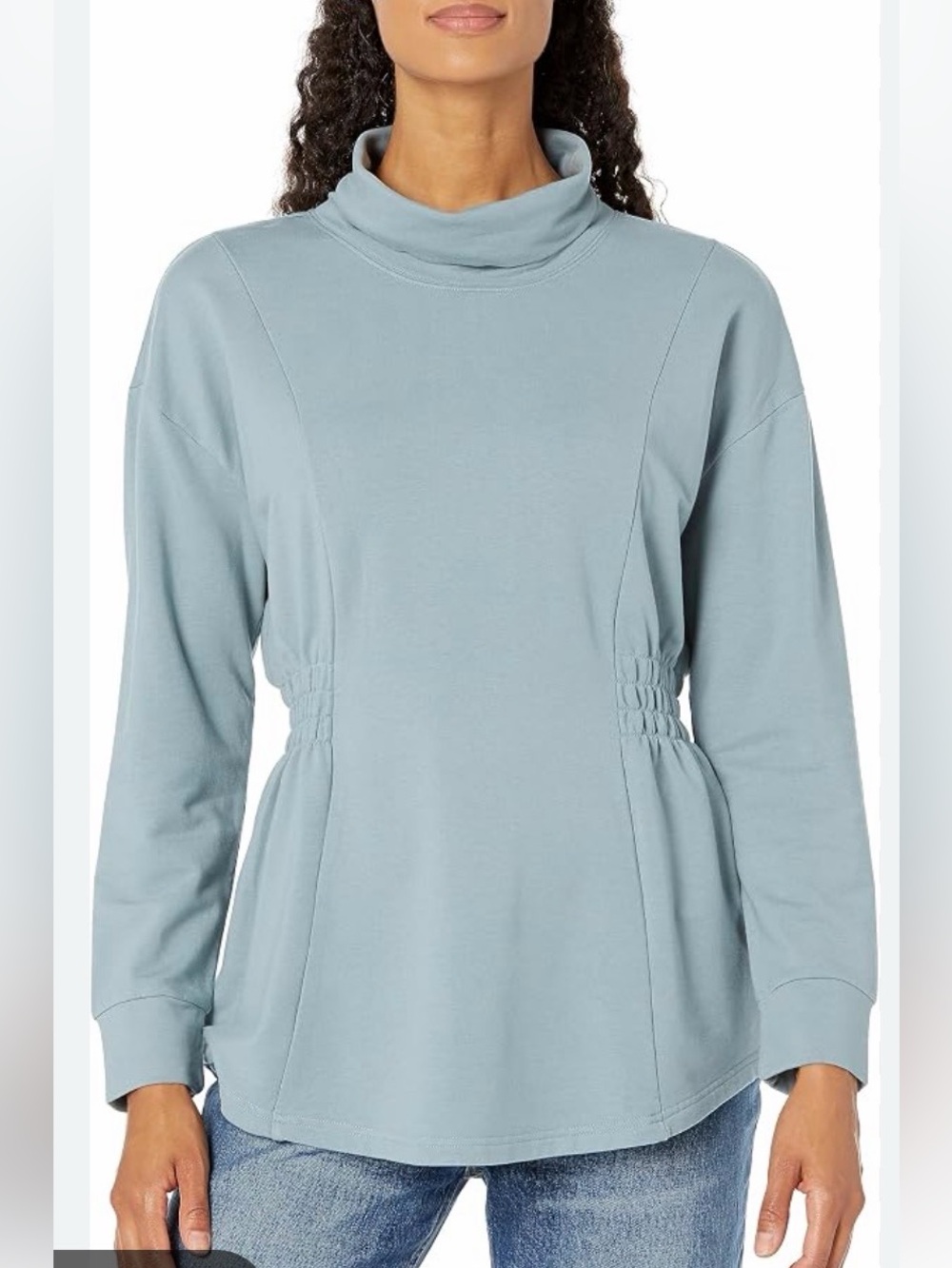 NWT NIC+ZOE Women's Brushed Terry Ruched Tunic